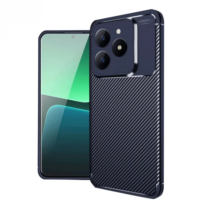 BUĞZ Realme C61 Kılıf Auto Focus Karbon Kapak - Lacivert