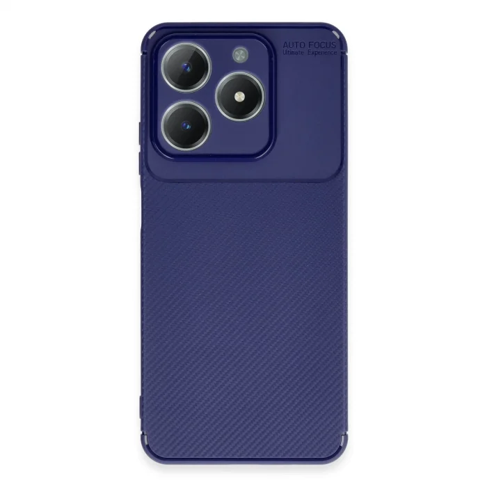 BUĞZ Realme C61 Kılıf Auto Focus Karbon Kapak - Lacivert