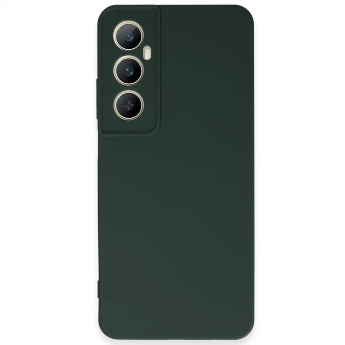 BUĞZ Realme C65 Kılıf First Silikon - Koyu Yeşil