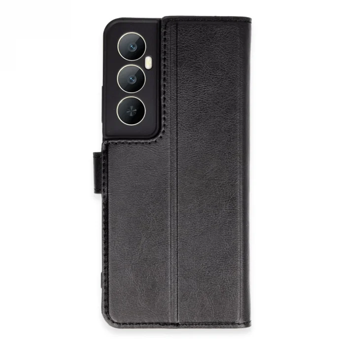 BUĞZ Realme C65 Kılıf Trend S Plus Kapaklı Kılıf - Siyah