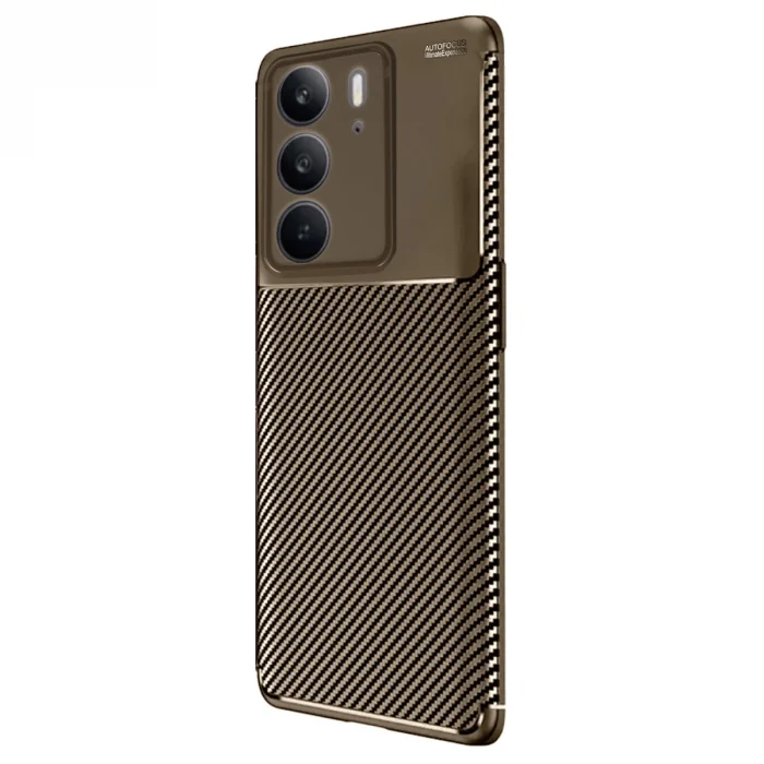 BUĞZ Realme C75 4g Auto Focus Karbon Kapak - Kahverengi