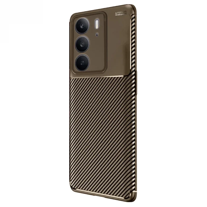 BUĞZ Realme C75 4g Auto Focus Karbon Kapak - Kahverengi