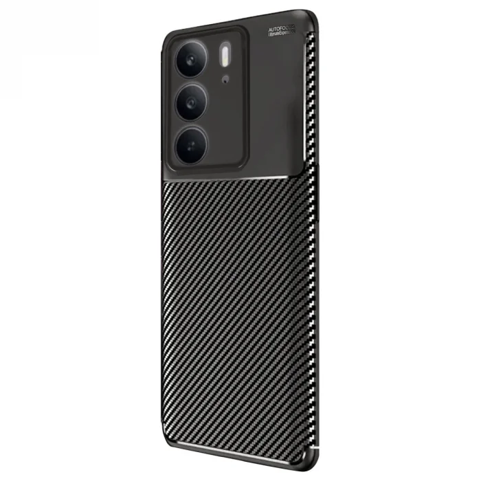 BUĞZ Realme C75 4g Auto Focus Karbon Kapak - Siyah