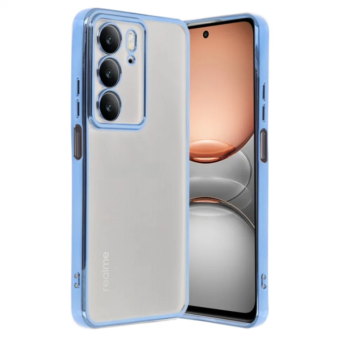 BUĞZ Realme C75 4g Kılıf Razer Lensli Silikon - Açık Mavi