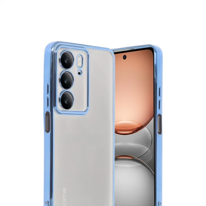 BUĞZ Realme C75 4g Kılıf Razer Lensli Silikon - Açık Mavi