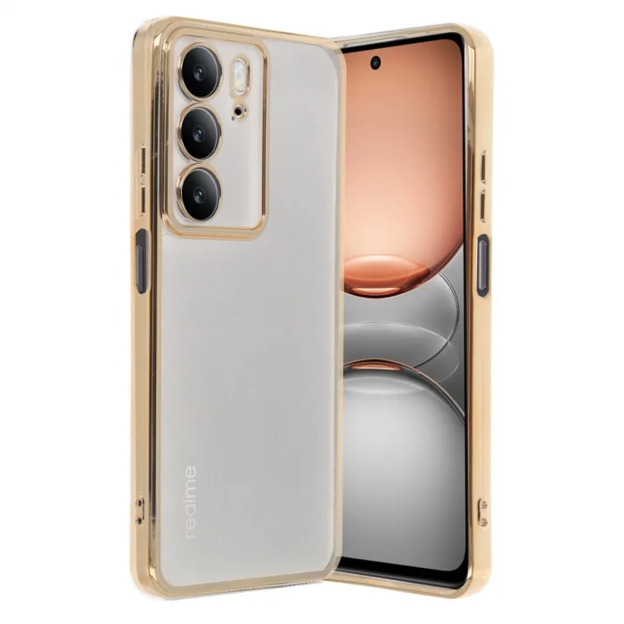 BUĞZ Realme C75 4g Kılıf Razer Lensli Silikon - Gold