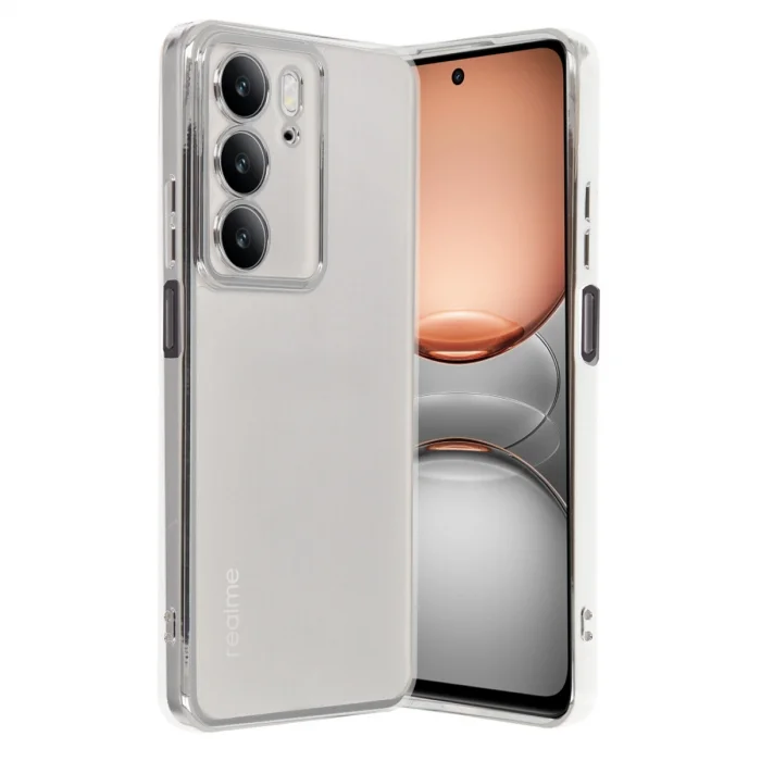 BUĞZ Realme C75 4g Kılıf Razer Lensli Silikon - Gümüş