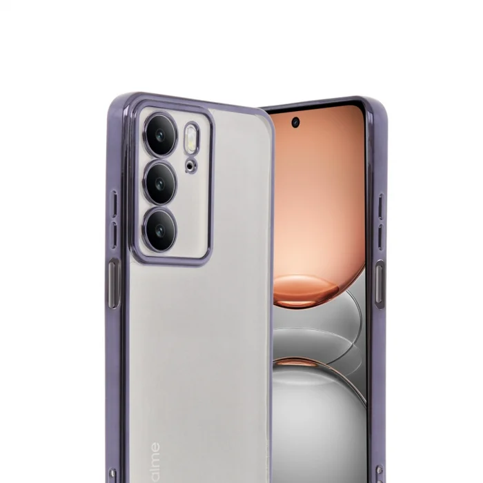 BUĞZ Realme C75 4g Kılıf Razer Lensli Silikon - Mor
