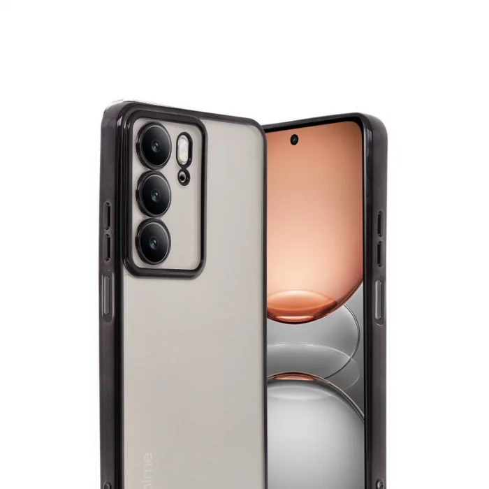 BUĞZ Realme C75 4g Kılıf Razer Lensli Silikon - Siyah