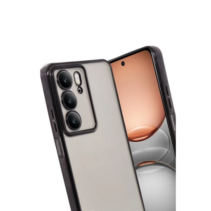 BUĞZ Realme C75 4g Kılıf Razer Lensli Silikon - Siyah