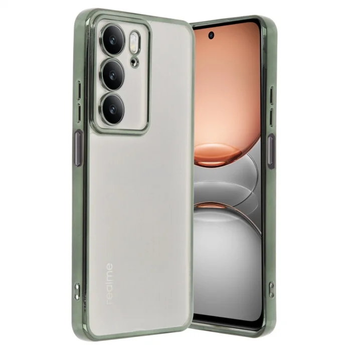 BUĞZ Realme C75 4g Kılıf Razer Lensli Silikon - Yeşil