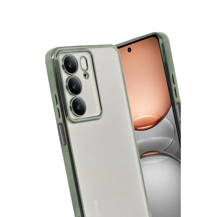 BUĞZ Realme C75 4g Kılıf Razer Lensli Silikon - Yeşil