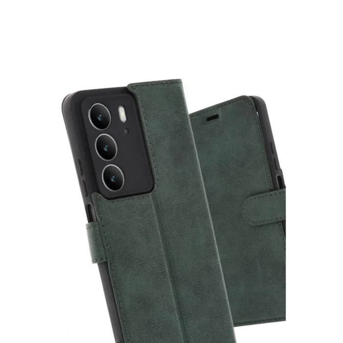 BUĞZ Realme C75 4g Trend S Plus Kapaklı Kılıf - Koyu Yeşil