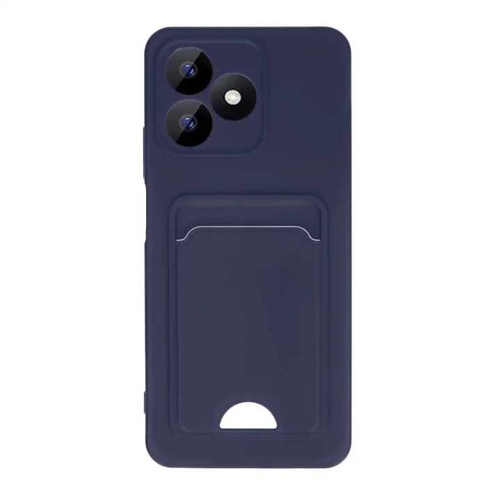 BUĞZ Realme Note 50 4g Kılıf Kelvin Kartvizitli Silikon - Lacivert