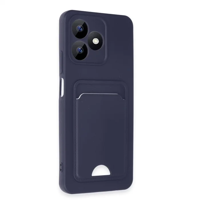 BUĞZ Realme Note 50 4g Kılıf Kelvin Kartvizitli Silikon - Lacivert