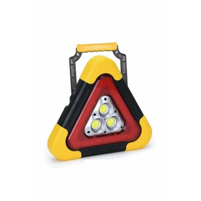 BUĞZ Reflektör Güneş Panelli Solarlı Şarjlı Üçgen Işıklı Trafik Reflektör Fener