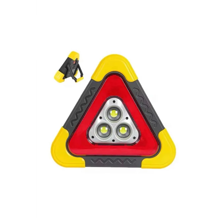 BUĞZ Reflektör Güneş Panelli Solarlı Şarjlı Üçgen Işıklı Trafik Reflektör Fener