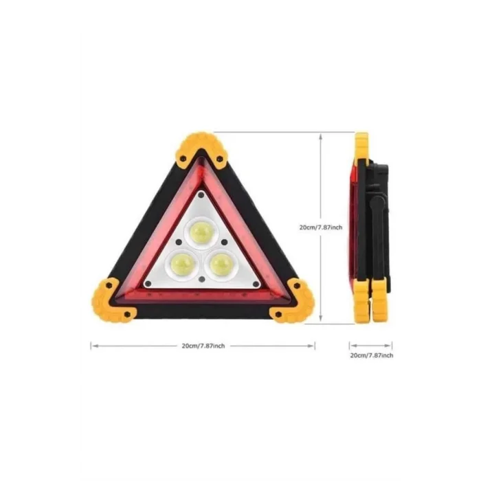 BUĞZ Reflektör Işıklı Ikaz Lambası Şarjlı Çok Fonksiyonlu Işıklı Üçgen Reflektör