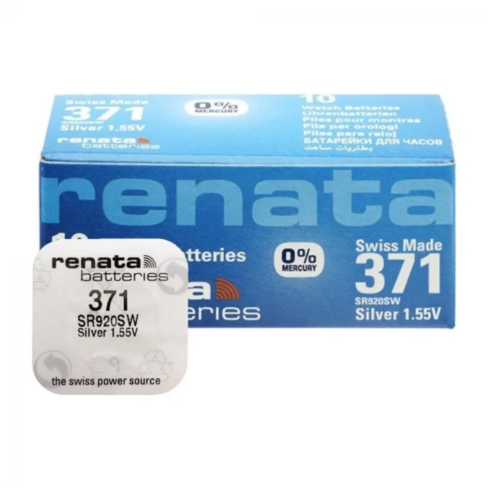 BUĞZ Renata 371 Sr920sw 1.55v Alkalin Saat Pili 10 Adet