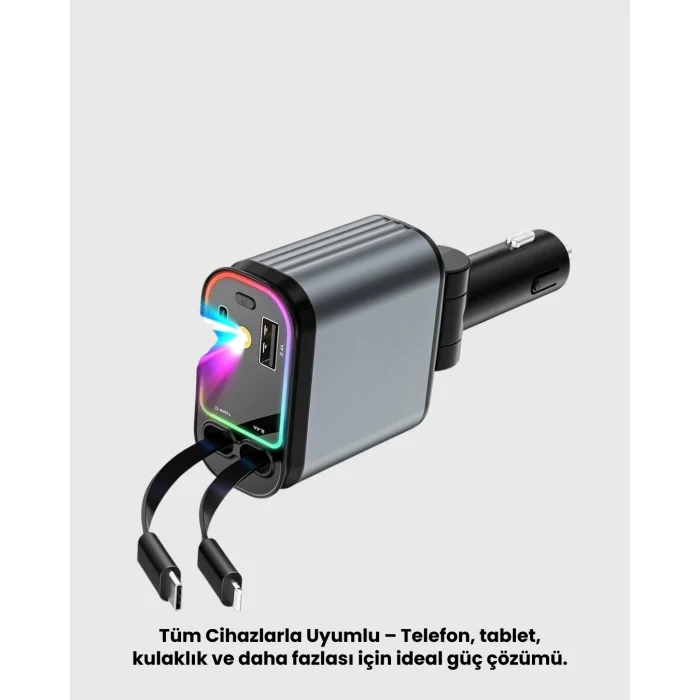  Renault, Peugeot, Citroen, Fiat Araçlar için Hızlı Şarjlı Araç Çakmaklık Adaptörü