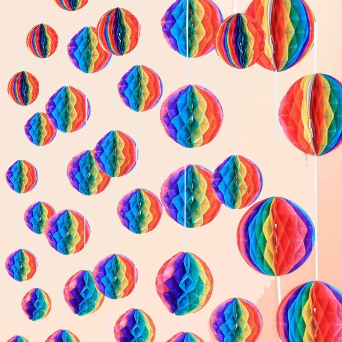 BUĞZ Rengarenk Kağıt Süs Fener 30 cm 1 adet