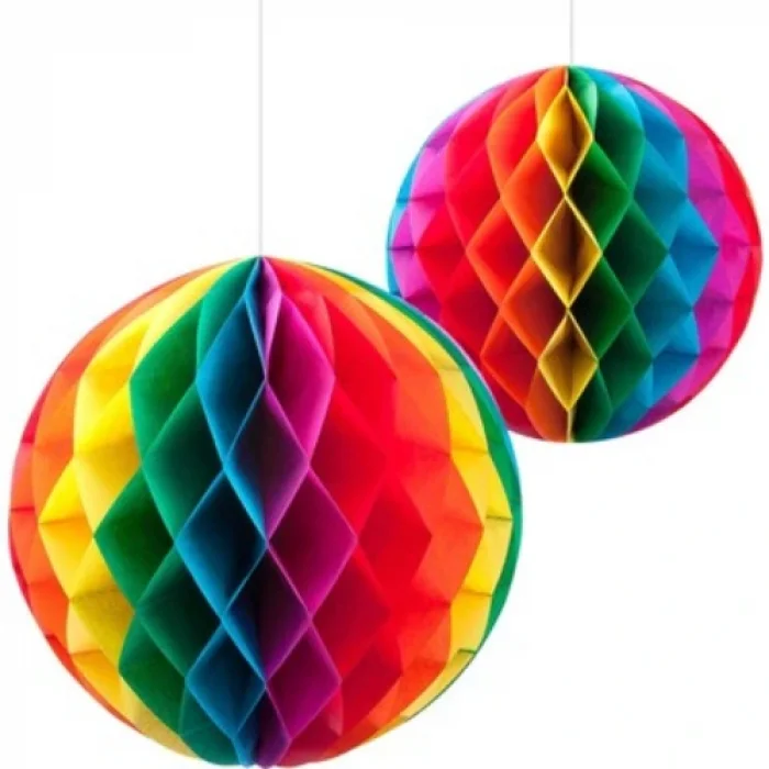 BUĞZ Rengarenk Kağıt Süs Fener 30 cm 1 adet