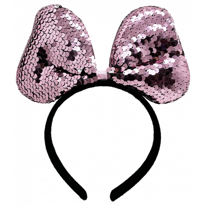 BUĞZ Renk Değiştiren Pullu Payetli Fiyonk Parti Tacı Pembe Gümüş Renk 20x16 cm