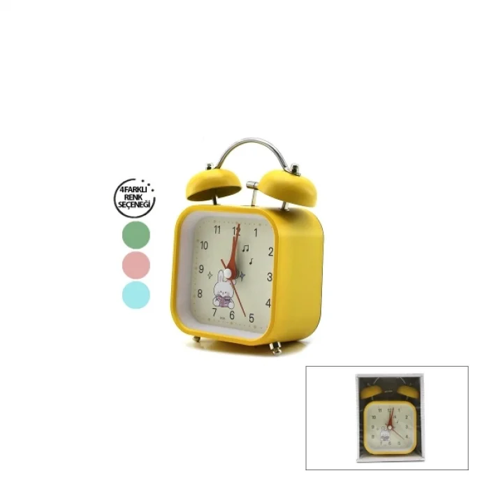 BUĞZ Renkli Kare Masa Çalar Saati