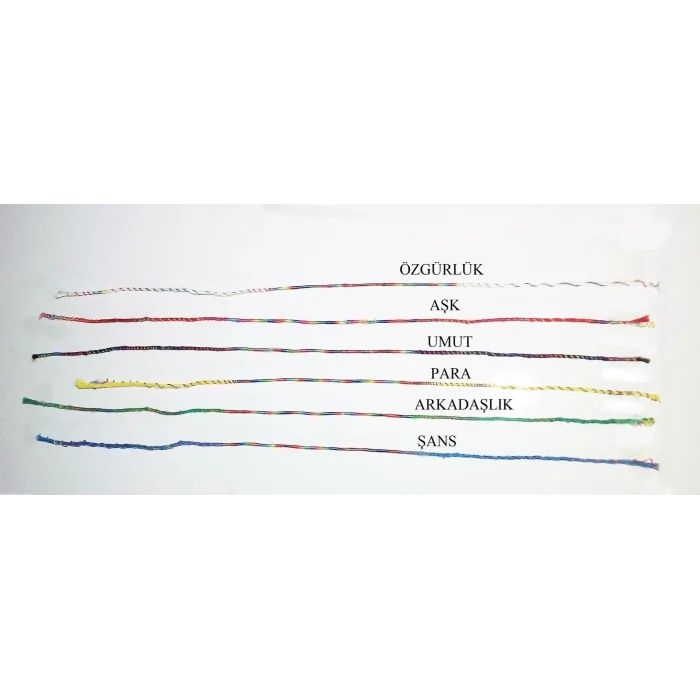 BUĞZ Renkli Şans Bileklikleri ( 6 Adet )