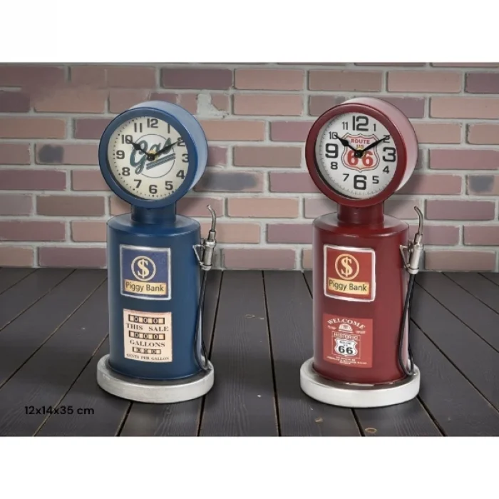 BUĞZ Retro Benzin Pompası Tasarımlı Masaüstü Saat
