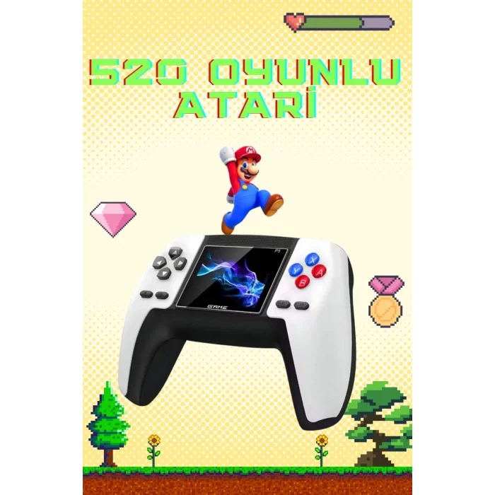  Retro Konsol P5 Uyumlu Taşınabilir 520 Oyunlu Kablosuz Game Stick