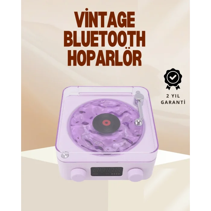 BUĞZ Retro Pikap Hoparlör – Şarjlı Kablosuz Projektör ve Gece Lambası