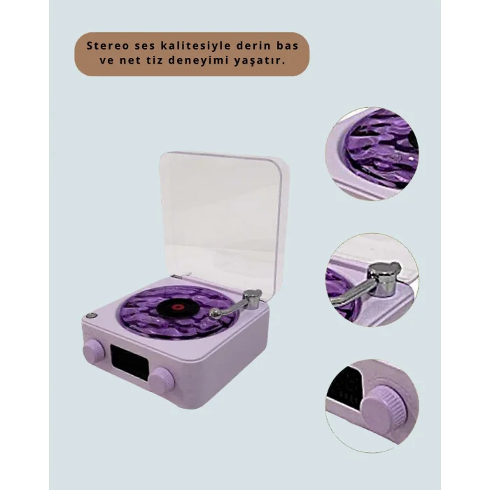 BUĞZ Retro Pikap Hoparlör – Şarjlı Kablosuz Projektör ve Gece Lambası