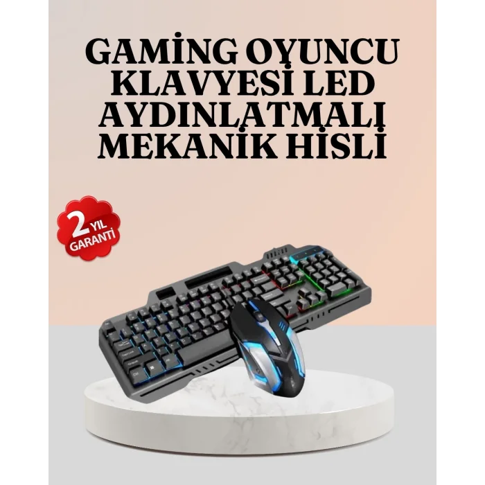  RGB Aydınlatmalı Oyuncu Klavye Mouse – Mekanik Hissiyat, Maksimum Kontrol
