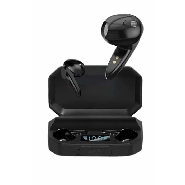 BUĞZ Rgb Işıklı Çift Mikrofonlu Siyah Profesyonel Oyuncu Kulaklığı Kablosuz Kulakiçi - BUĞZ