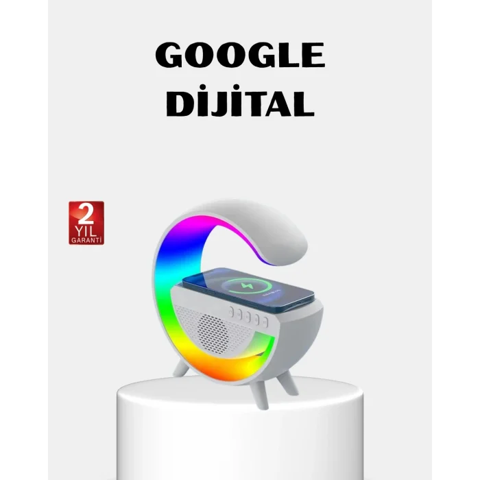 BUĞZ RGB Işıklı Kablosuz Şarjlı Hoparlör – FM Radyolu Akıllı Gece Lambası