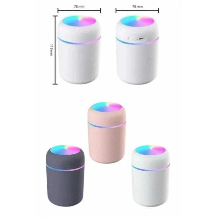 BUĞZ Rgb Işıklı Ulrasonik Ledli Hava Nemlendirici Buhar Makinesi Buhardanlık - Lisinya