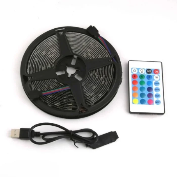 RGB Şerit 30 LED Kumandalı USB Bağlantılı