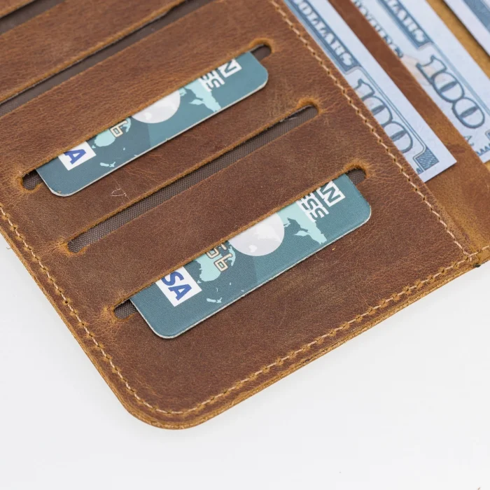  Rio 5.5 inch Uyumlu Deri Kartlıklı Kılıf G19 Taba