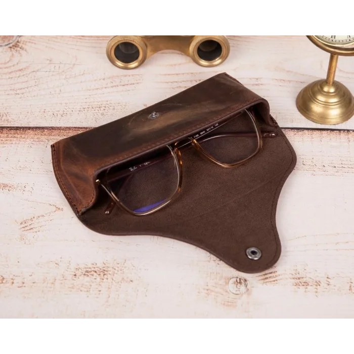  Roan Deri Gözlük Kılıfı G2 Kahve