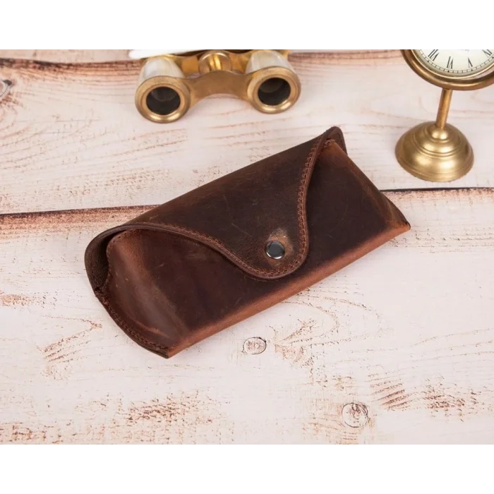  Roan Deri Gözlük Kılıfı G2 Kahve
