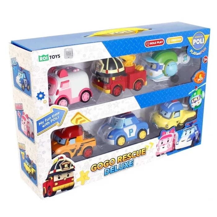  Robocar Poli Gogo Rescue Deluxe 6lı Set