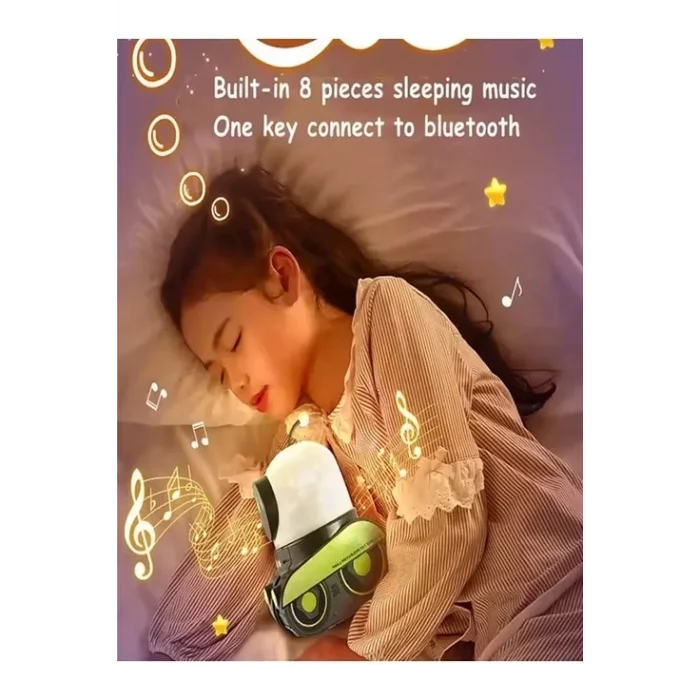 BUĞZ Robot Projeksiyon Gece Lambası Hoparlörlü Şarjlı Yıldızlı Gökyüzü Temalı Led Projeksiyon Lambası