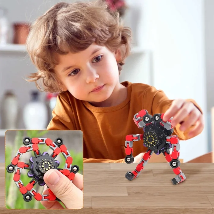  Robota Dönüşen Kırmızı Stres Çarkı