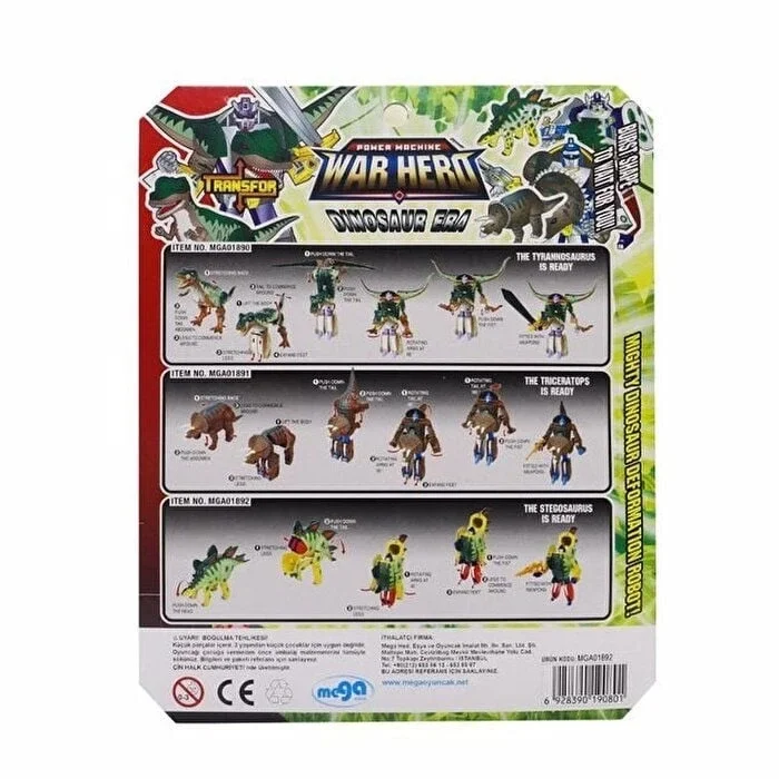  Robota Dönüşen Savaşçı Dinozor Stegosaurus