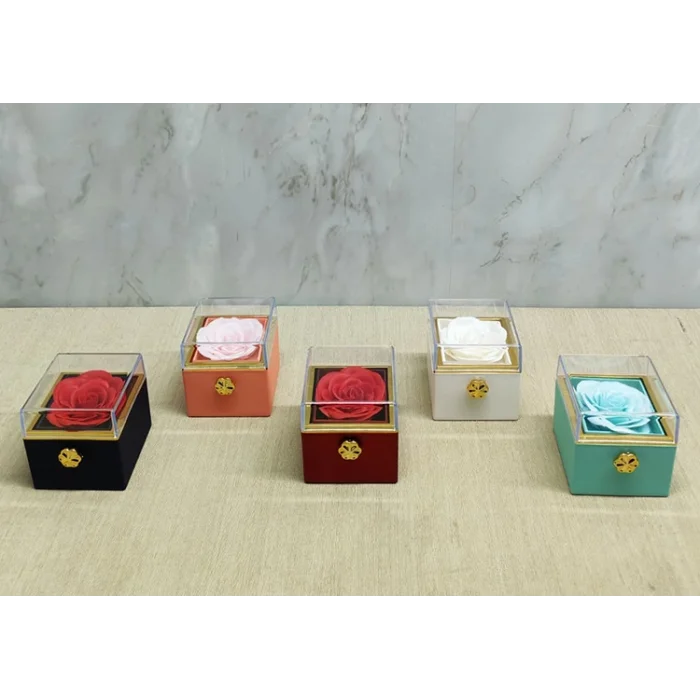 BUĞZ Romantik Gül Yüzük Kutusu Kare