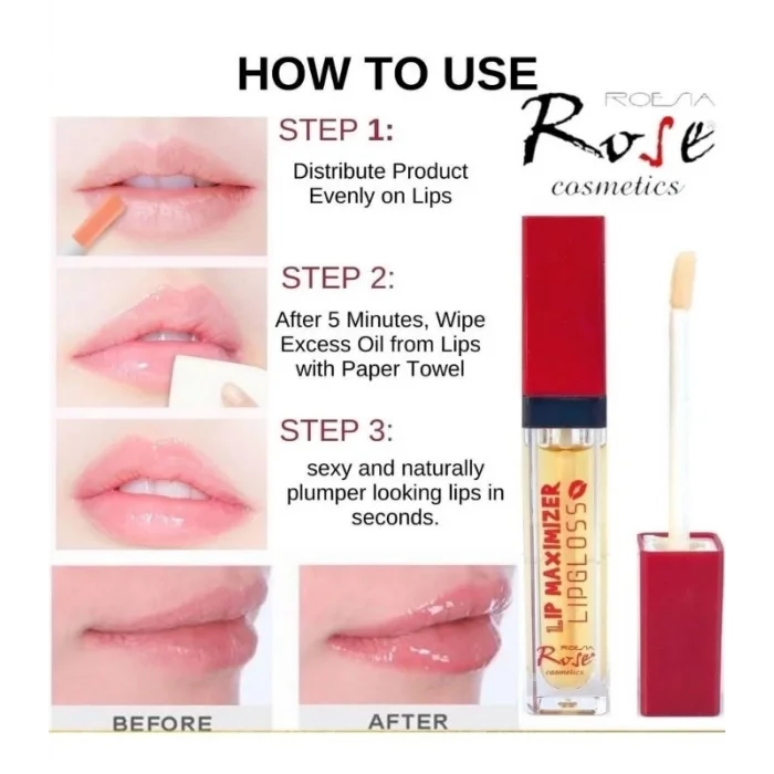  Rose Cosmetics Dudak Dolgunlaştırıcı Doğal Görünüm Dudak Parlatıcısı