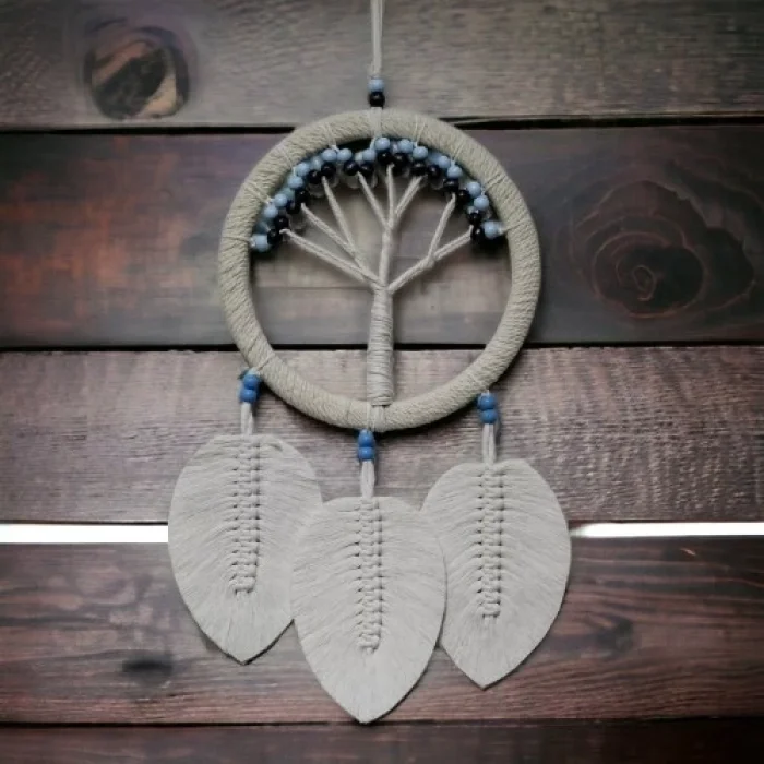  Rüya Kovan Hayat Ağacı Dream Catcher Ekru