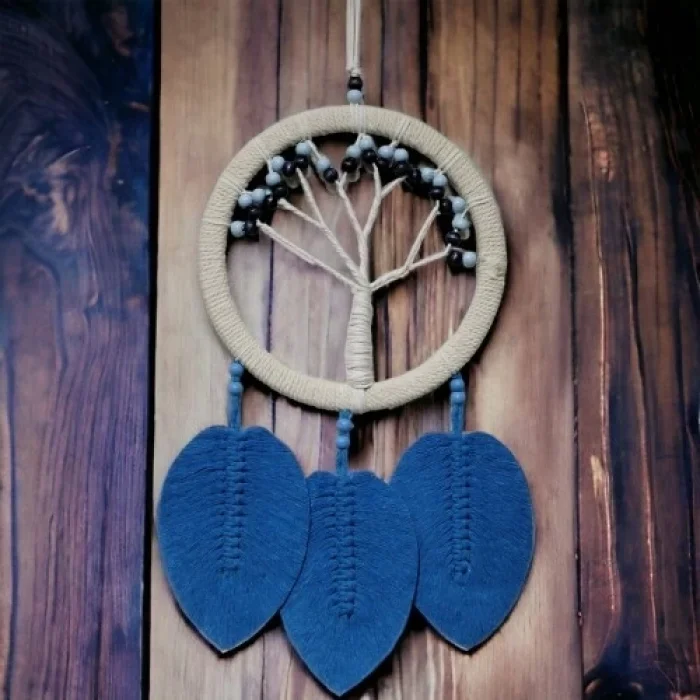 Rüya Kovan Hayat Ağacı Dream Catcher Mavi