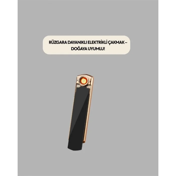  Rüzgar Geçirmez Elektronik Çakmak – Modern Tasarım, Metal Gövde